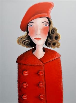The girl in the red coat